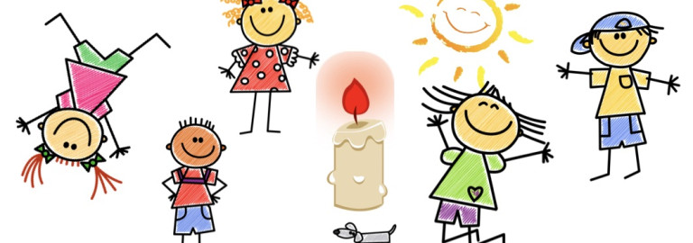 Clipart Kinder Kerze Sonne